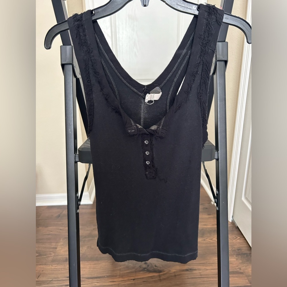 Black tank top